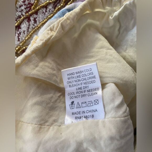 LOST + WANDER Mini Dress Cory Rainbow Cream Sz Medium  Striped Lined Boho - Picture 15 of 15